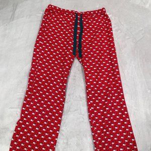 Vineyard Vines Red Christmas Whale Print Lounge Pants Size Small